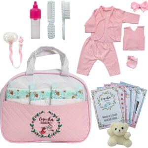 kit de roupas e acessórios para bebê reborn menina