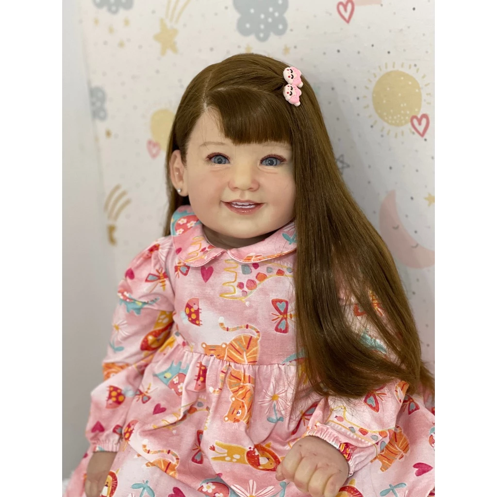 Bebê Reborn Toddler Menina, Cammi Com Acessórios 70cm - Imagem 3